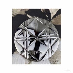 NEW Dior Beauty Metallic Silver Round Compact Mirror